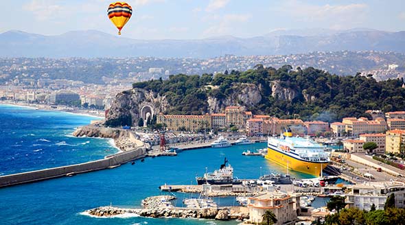 Overview of the city of Nice, France